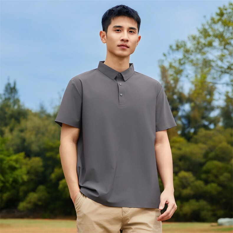 商务短袖polo衫男2025年夏季冰丝薄款宽松速干凉感T恤PL12357-P35,男装Polo衫,星座610（原A335）