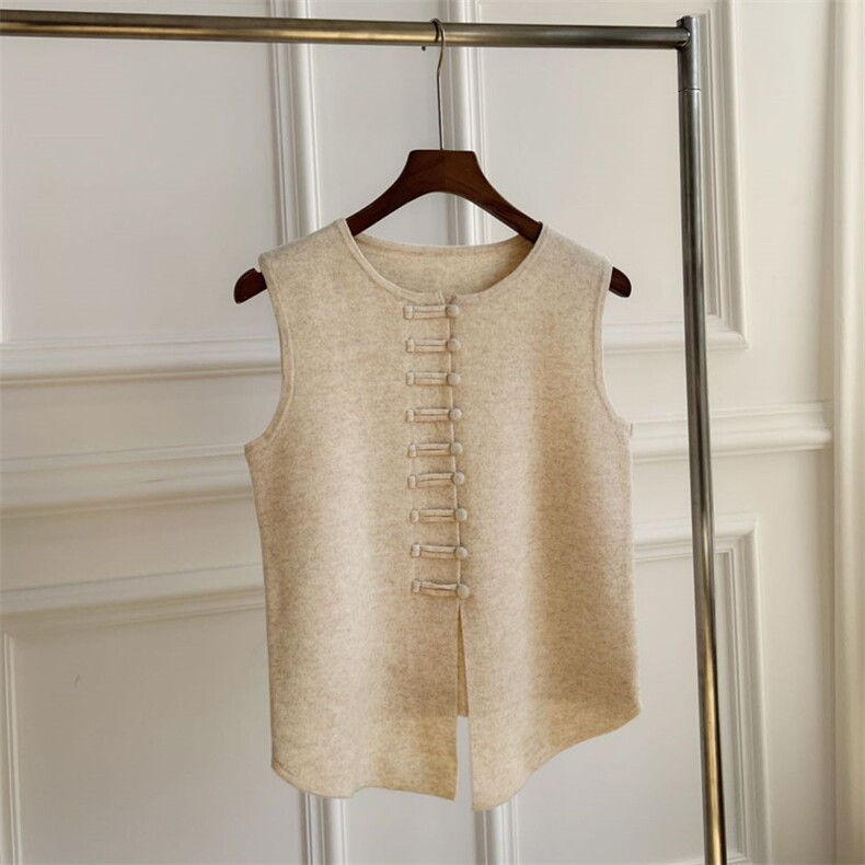 优雅气质羊毛马甲女修身显瘦百搭时尚无袖外套，女装马甲，牧雅羊绒