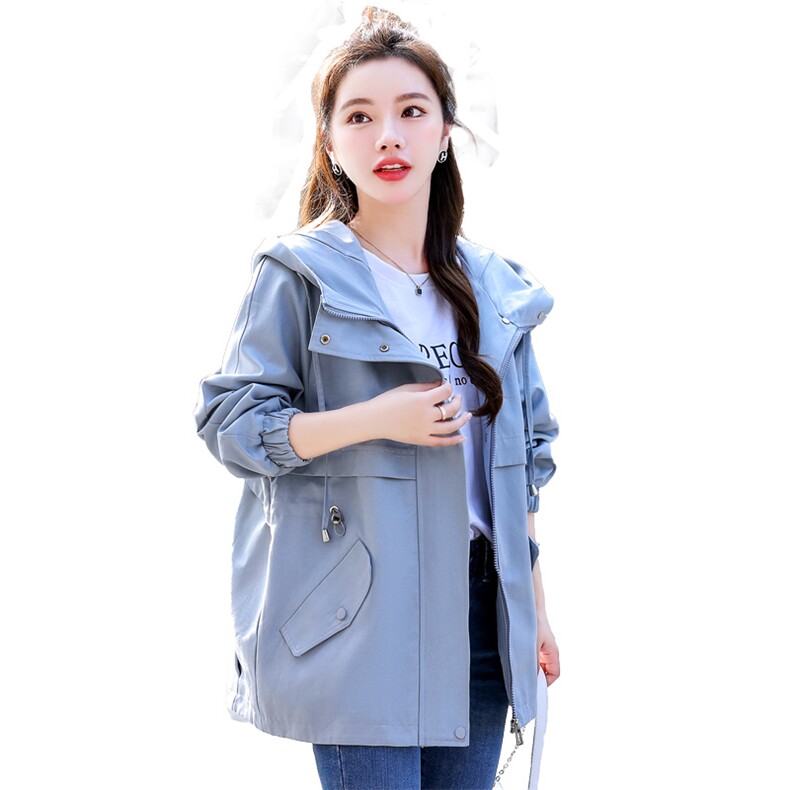 风衣女短款2025早秋新款胖MM200斤显瘦减龄高级感小个子大衣外套,女装风衣,妃曼