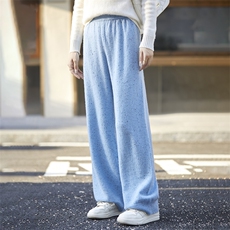 2025年秋季新款百搭踩点羊毛裤，女装休闲裤，新胜羊绒