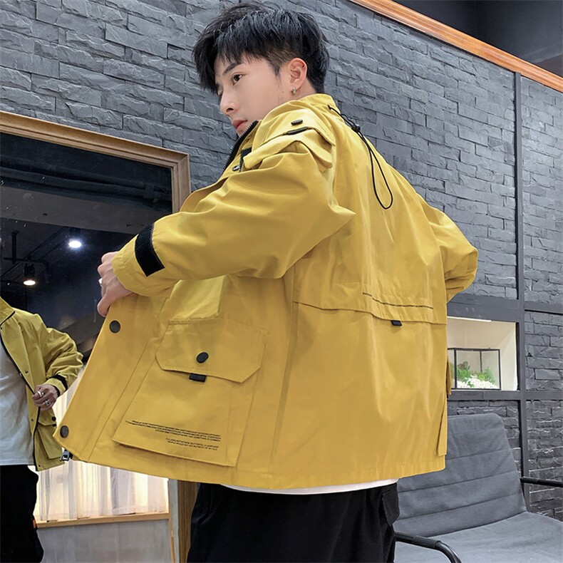 2021春秋季新店主风日系大码男大口袋休闲夹克外套佳乐J963-P65,男装夹克,电商A001