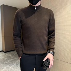 秋冬店主风社会小伙半高领纯色套头针织毛衣301A-1/M91/P58，男装针织衫/毛衣，星座301A-1