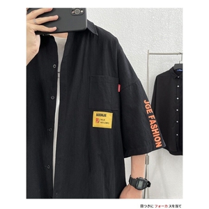 日系条纹短袖衬衫男夏季cityboy休闲百搭翻领衬衣潮牌薄款外套潮图片
