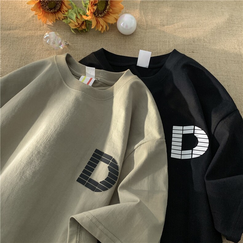 2026新款高街字母立体印花重磅纯棉T恤XZ604-DT202-P35控48,男装T恤,星座604