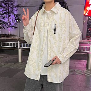 长袖衬衫春款男港风潮流C90P34，男装衬衫，星座1116-2