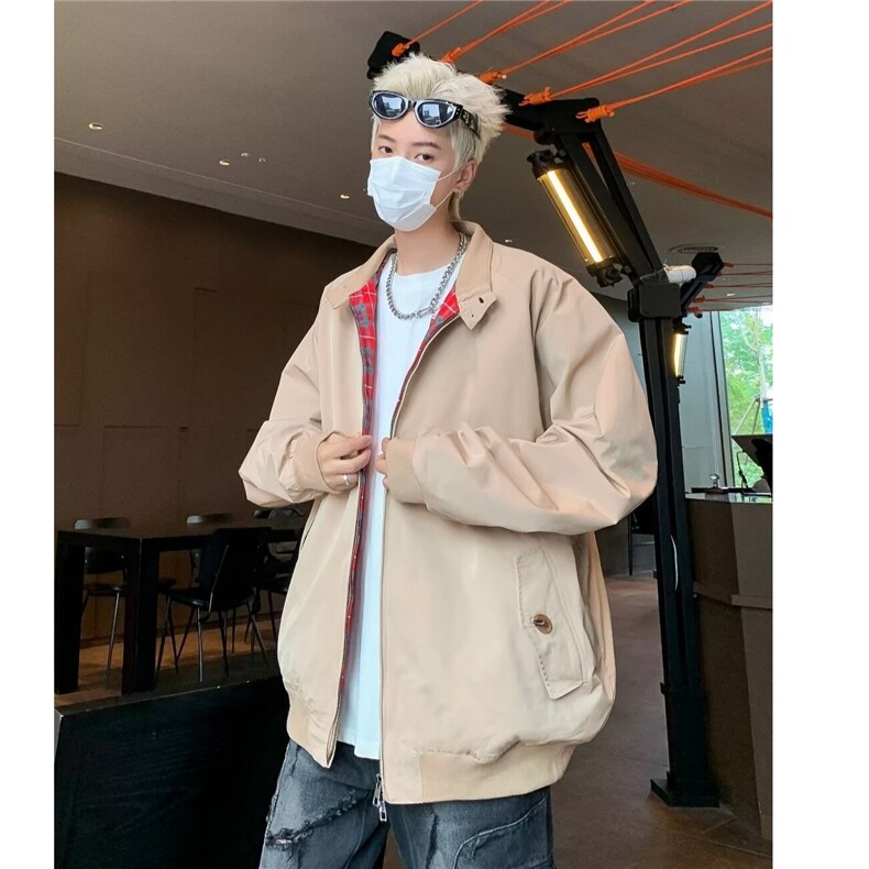 秋季外穿复古工装棒球服夹克男装立领高级美式飞行员外套8506/P65,男装夹克,星座506