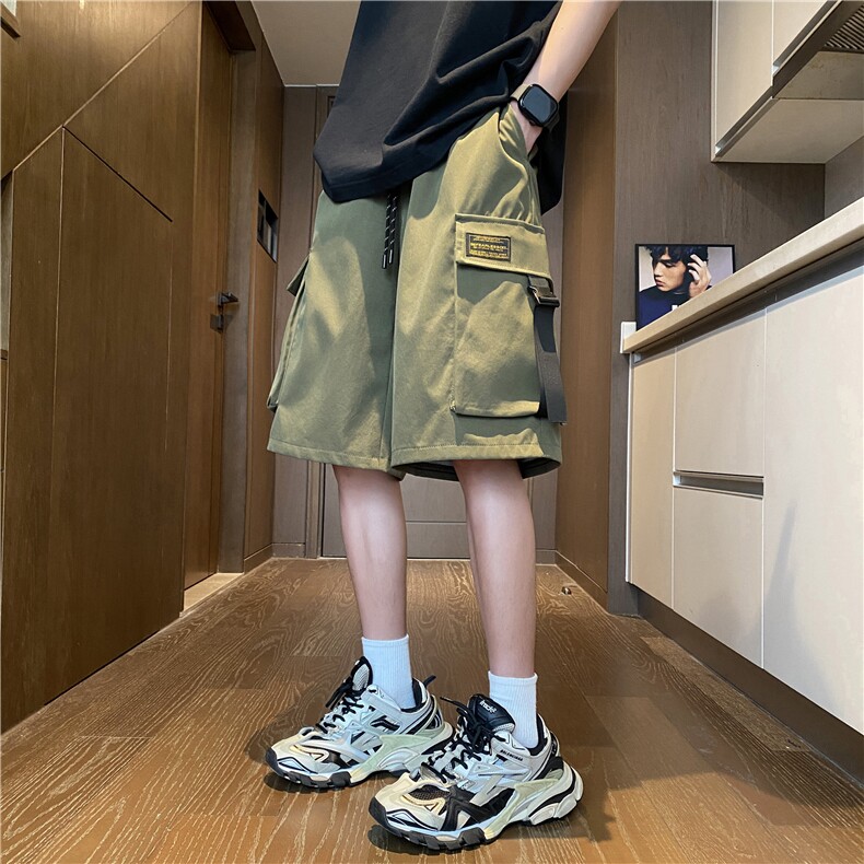 INS潮流工装口袋夏季新款宽松休闲五分裤B315-K24075-特p30控58,男装休闲裤,电商B315