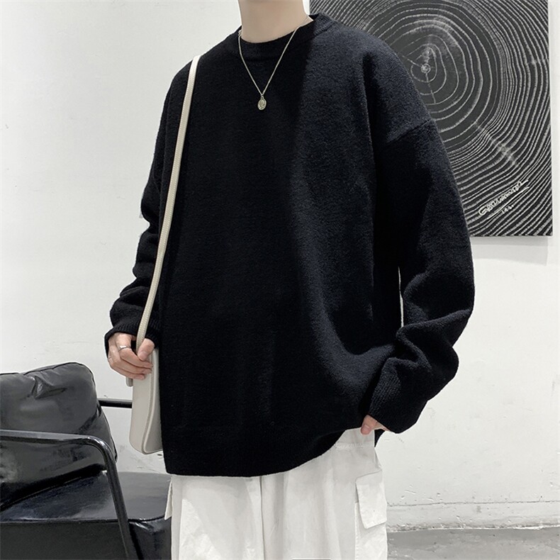 A169圆领毛衣（不退货：常规30加绒40。可退货：常规32.加绒42）,男装针织衫/毛衣,电商A169