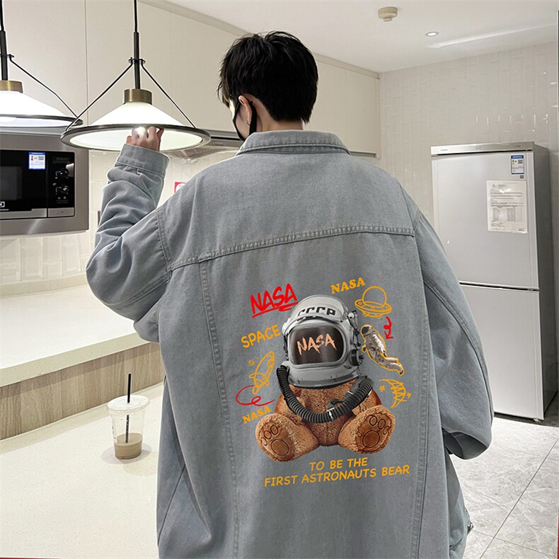 牛仔夹克男大码牛仔外套男茄克NJ77281-P60加绒款-P75,男装夹克,电商A040