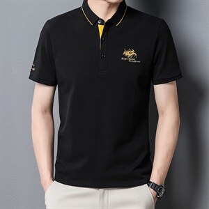 短袖T恤男夏季新款翻领商务中年男士POLO保罗衫休闲时尚男装半袖图片