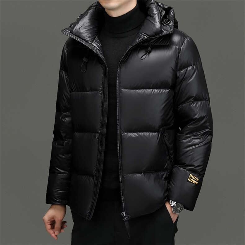 男装羽绒服YR12366继续2025冬黑金206g鹅绒高充绒量报告,男装羽绒服,钱塘207-1