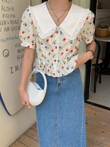 夏季新款韩版韩系甜美小衫图片