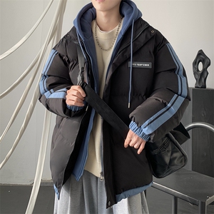 冬季假两件棉服男女同款加厚保暖棉衣棉袄外套M082-特价P63图片