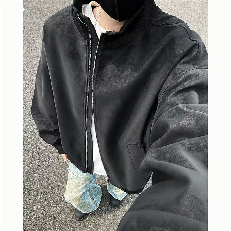 现货！！象牙白高级感立领三防夹克外套R908-P85,男装夹克,星座1005-6