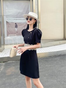 镂空花边拼接连衣裙,女装连衣裙,天使公主