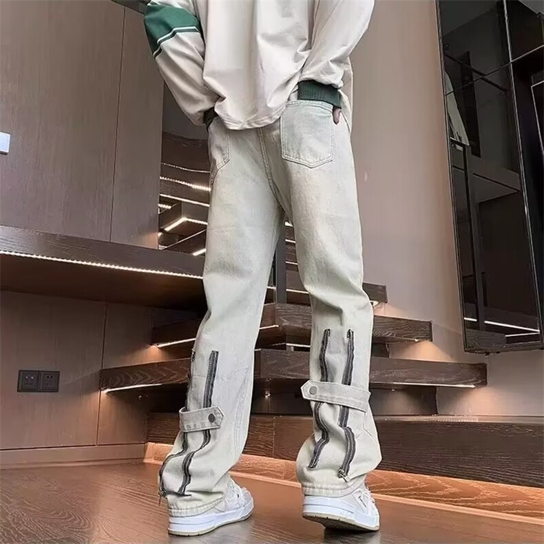 1506-1/K88061/P44港风潮男个性字母牛仔裤潮流痞帅长裤男女同款，男装牛仔裤，星座1506-1