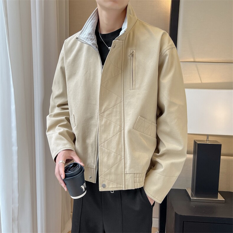 美式vintage豹纹衬衫夹克牛仔短袖外套设计感JK02528-P90,男装衬衫,星座308B-2