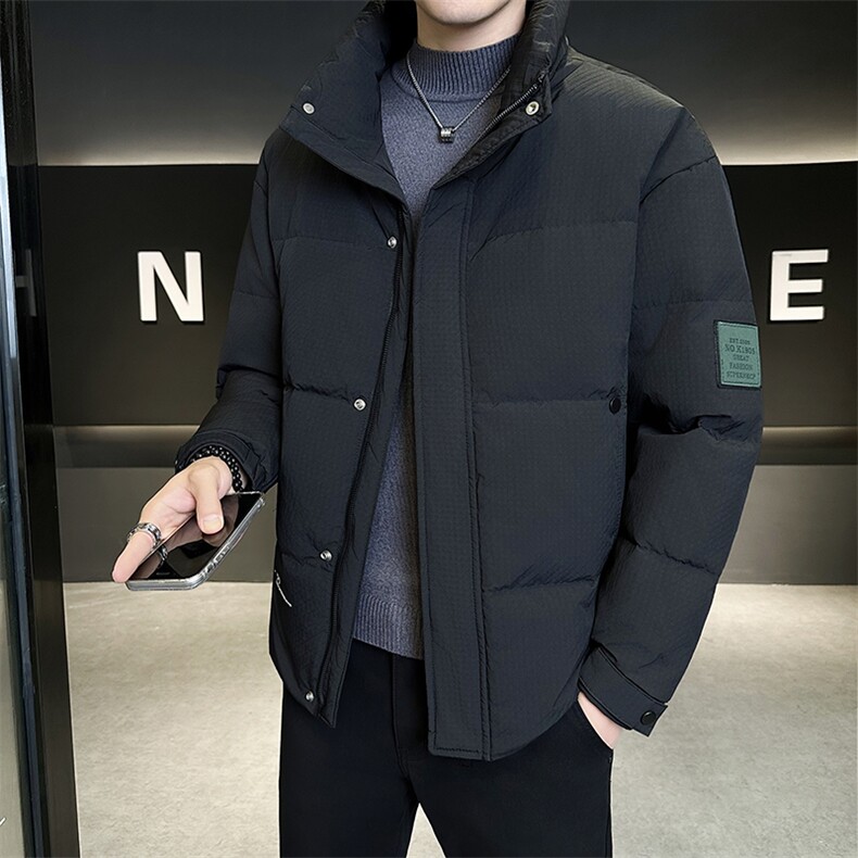 新款男士小立领羽绒服夹克加厚防寒309B-3-81066-P190,男装夹克,星座1409-3
