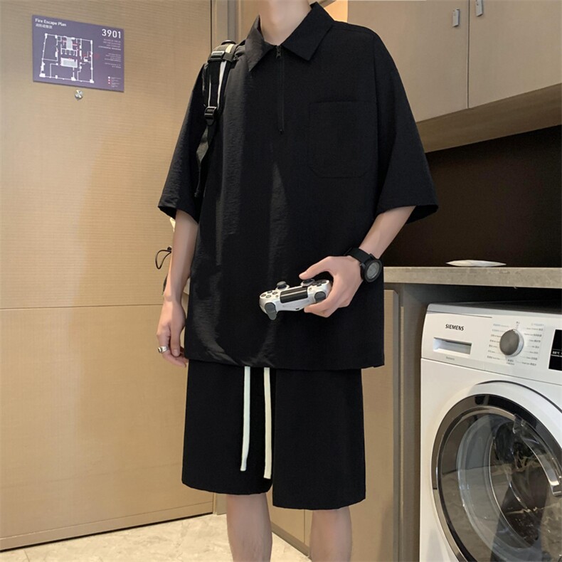 酒店青少年冰丝套装舒适超薄运动速干TZ20-特批65,男装休闲套装,星座718