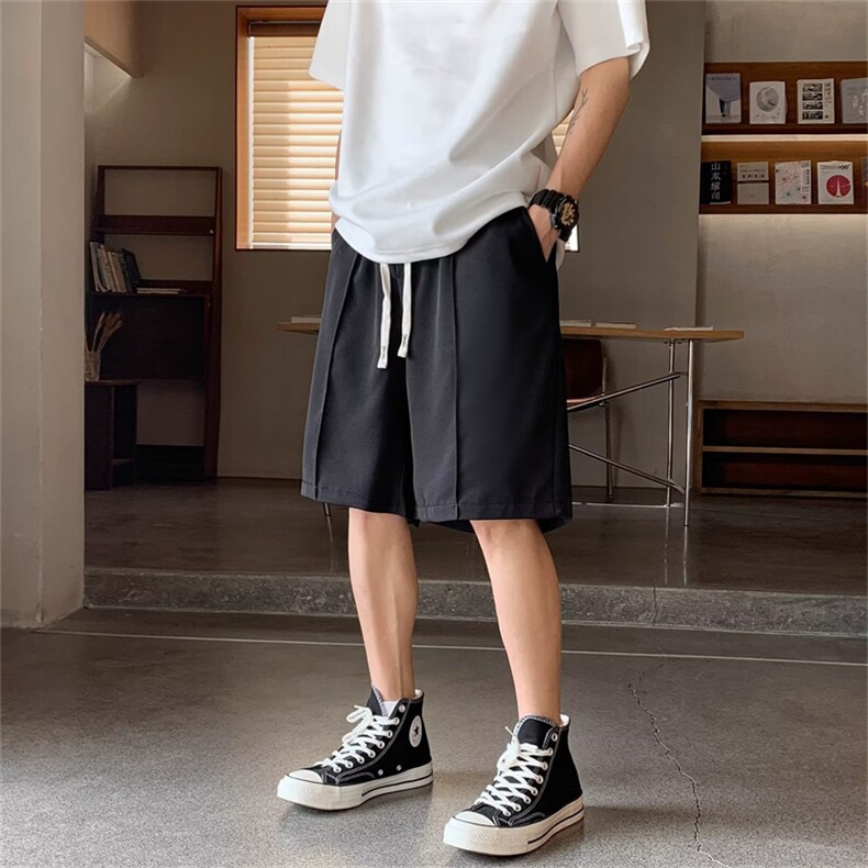 夏季休闲西装短裤男士运动宽松直筒五分裤子西裤中裤潮流QD03-P25,男装西裤,星座1008