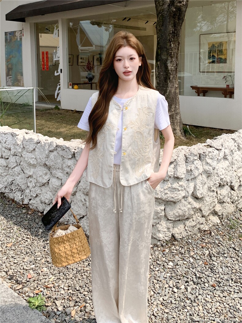 新款现货新中式两件套2230-P195-K299,女装套装/套裙,网红馆