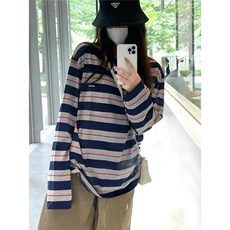 1066-P38条纹长袖纯棉原版做法口袋，男装卫衣，电商B323A