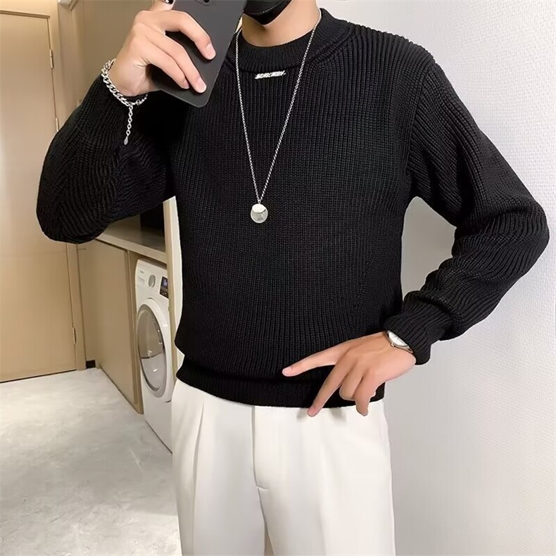 韩式毛衣男秋冬季针织衫男士2026新款潮牌长袖内搭打底衫S603/P70,男装针织衫/毛衣,星座506
