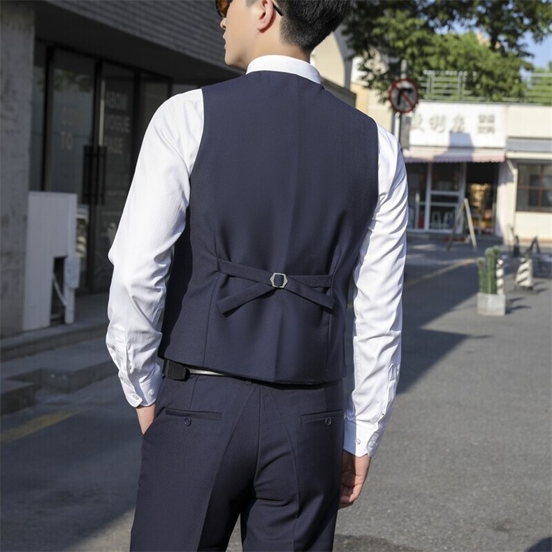 LY8592-MK-DP67潮流马甲西裤修身商务长裤马甲套装新郎伴郎套装,男装西裤,星座510A-2