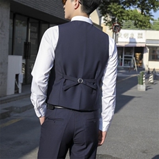 LY8592-MK-DP67潮流马甲西裤修身商务长裤马甲套装新郎伴郎套装，男装西裤，星座510A-2