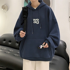 抖音供货、重磅360克现货字母印花连帽卫衣宽松HD019-1-LMWY4451，男装卫衣，电商019-1