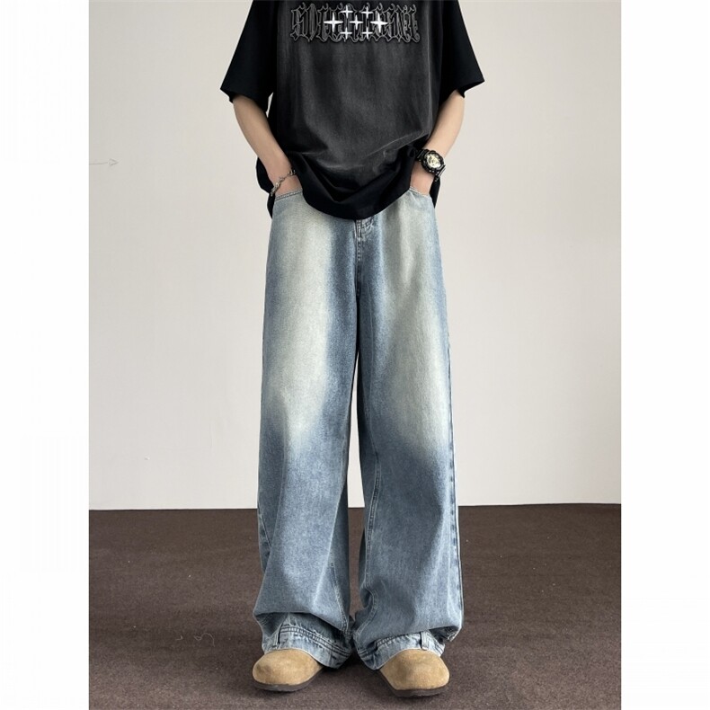 美式高街牛仔裤男你裤子穿反了N3054/P48,男装牛仔裤,电商D202-1