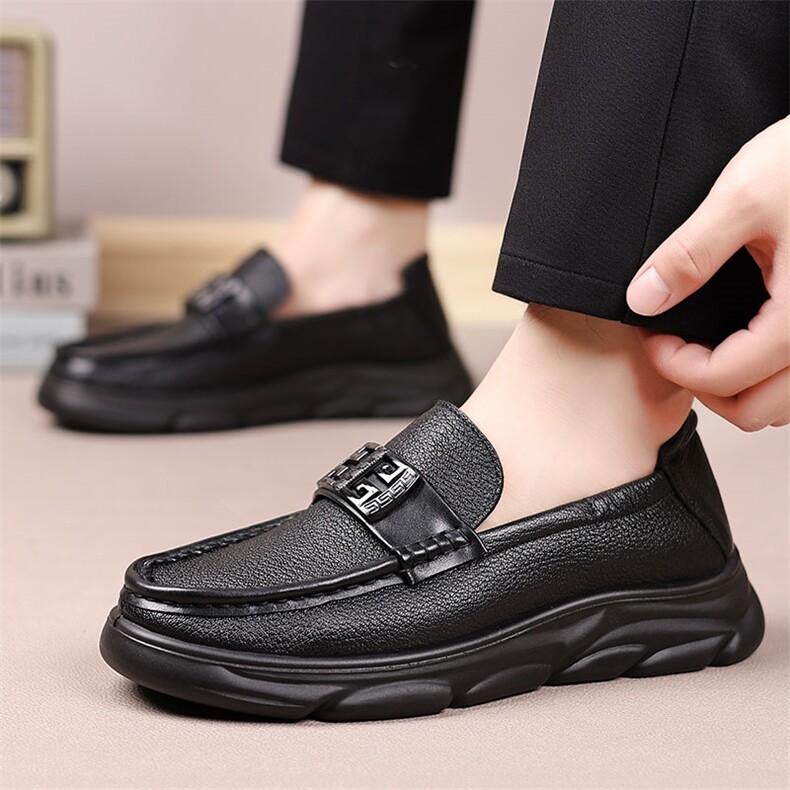 X4253-235秋季羊皮男士豆豆鞋乐福鞋男休闲皮鞋单鞋男，男鞋皮鞋，星座1407-3