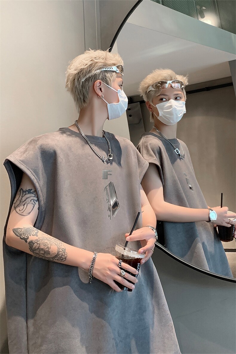 麂皮绒背心/马甲/坎肩2025夏季男装无袖T恤XZ514-2-2024122-P28,男装T恤,星座514-2(原B239)