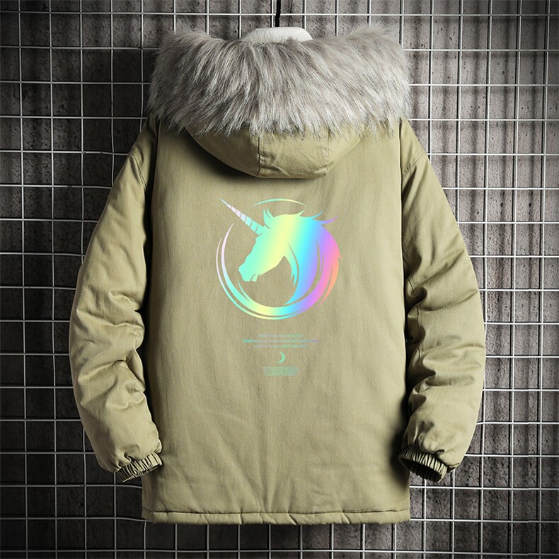 MM48138-P130冬季大毛领棉衣男士大码加厚棉袄男棉服网格挂拍,男装棉衣,电商A040A