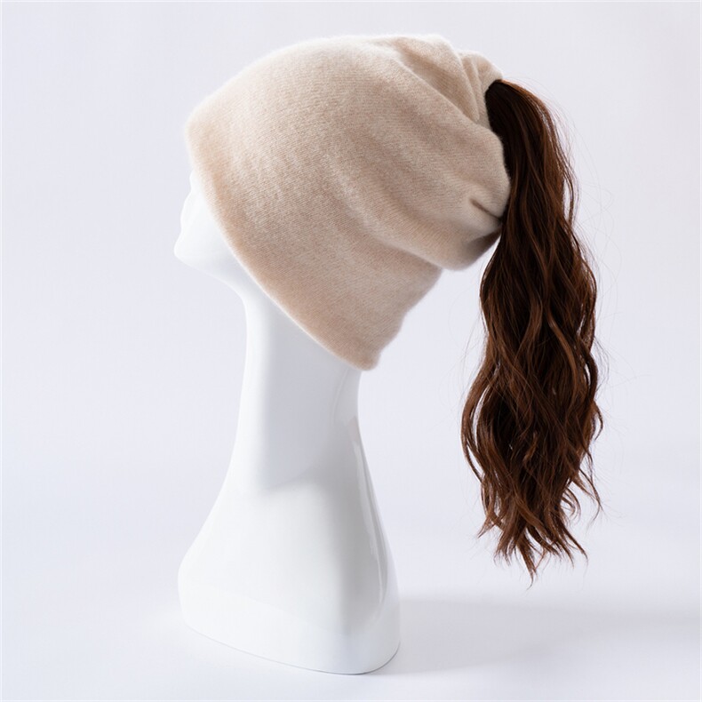 2025年秋季时尚堆堆空顶帽脖套两用，帽子，思琳羊绒
