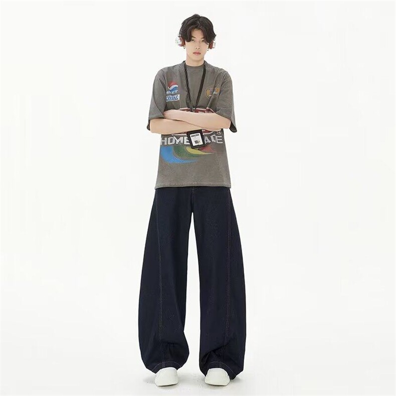 牛仔裤男秋冬2025新款今年流行高腰显瘦百搭直筒裤L9006/P70,男装牛仔裤,星座506