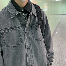 牛仔夹克男春秋新款港风宽松痞帅炸街外套韩版翻领上衣WJ115-P65，男装夹克，星座1008-1