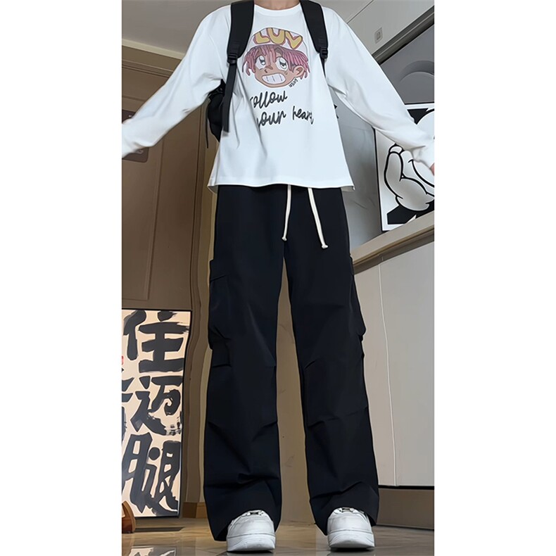 秋季新款美式工装裤子男大口袋直筒时尚潮流休闲裤-A1203TP38控68,男装工装外套,电商B241