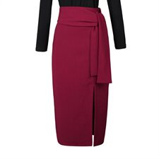 半身裙女中长款秋季高腰包臀裙设计感不规则开叉职业春秋一步长裙，女装半身裙，蓝诺裳