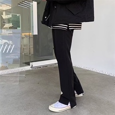 休闲裤男直筒宽松坠感开叉西裤XK22P42，男装休闲裤，星座1116-2