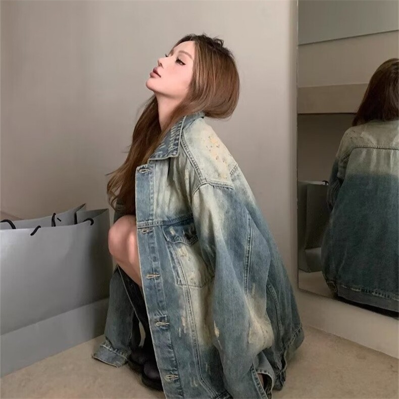 JK8620-P58美式春秋痞帅外套男女高街潮牌港风日系原宿风韩版,女装短外套,电商B323A