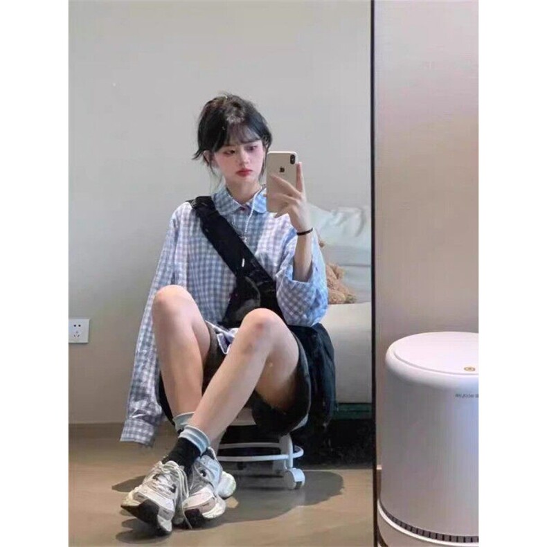 红扣日系轻奢格子衬衫ZC084-特批38,男装衬衫,星座313A(原308A-2)