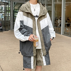 夏季连帽夹克衫防晒服套装运动风时尚防晒衣男XZ514-2-1612-P98，男装防晒衣，星座514-2(原B239)