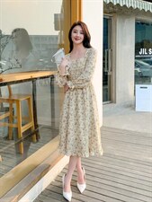 现货碎花连衣裙，女装连衣裙，蕾曼拉