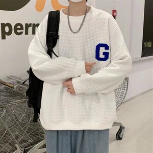 男春季新款卫衣华夫格提花毛巾绣卫衣W12P30图片