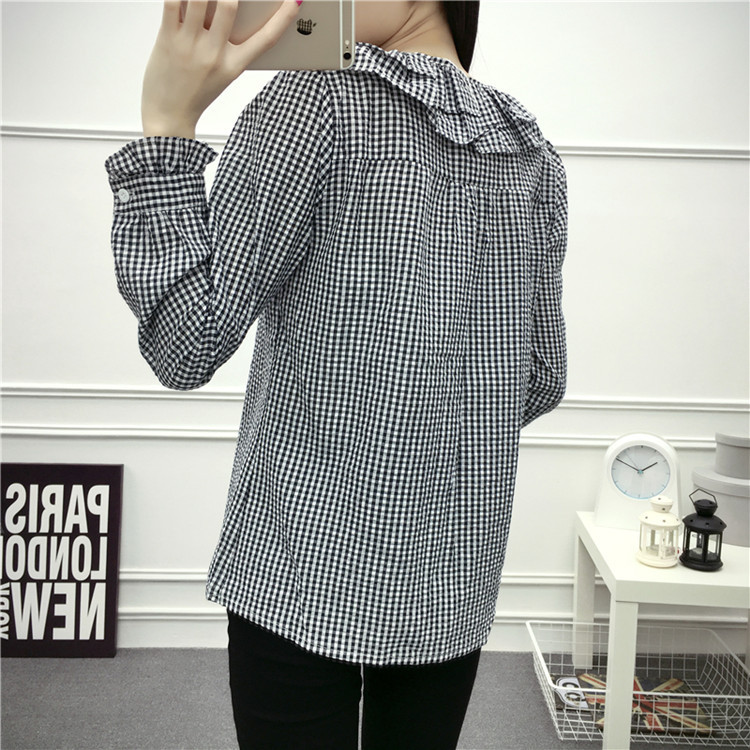 修身 优雅 韩版 2021年春季 衬衫 百搭 长袖 条纹图片