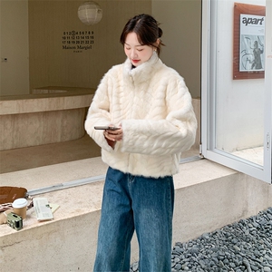 210-7703-P185-K258仿水貂高端皮毛一体女士图片