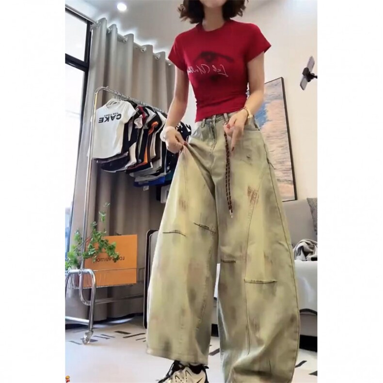 牛仔裤男女同款长裤A44-P55图片