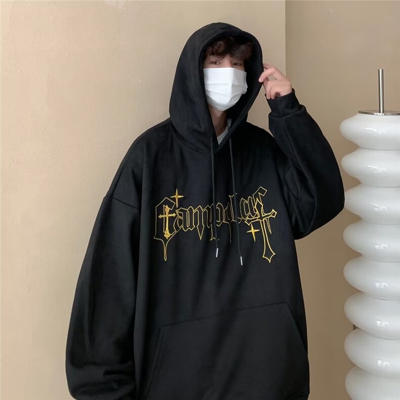秋季新款卫衣长袖外套280克麂皮绒刺绣上衣Y8508P55,男装卫衣,星座1116-2