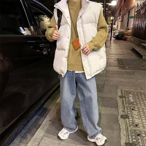现货5W件冬季三防硬挺boxy短款立领棉衣马夹外套加厚马甲保暖棉服图片